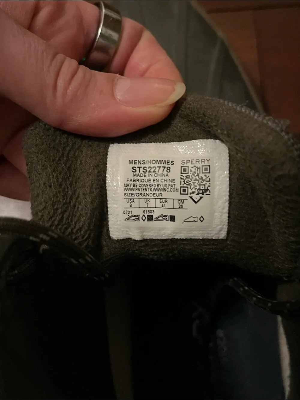Sperry Men’s Olive Gray Lace-Up Rain & Snow Boots